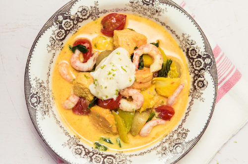 Fisksoppa med smak av saffran